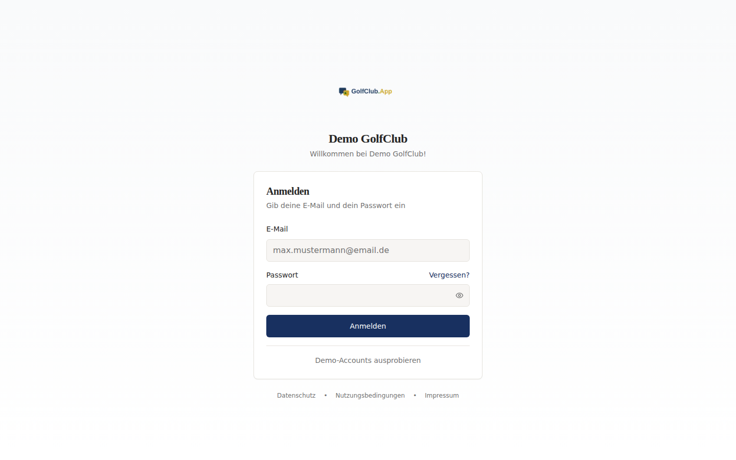 GolfClub.App — Community Dashboard